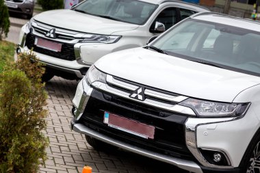 07 Ağustos 2017 - Vinnitsa, Ukrayna. Mitsubishi Showroom