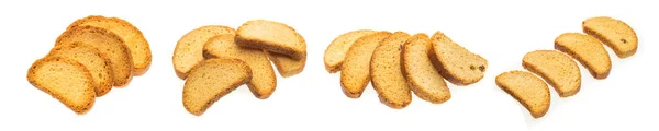 Galletas dulces de cantuccini. Biscotti italiano aislado sobre fondo blanco. Vista superior . — Foto de Stock