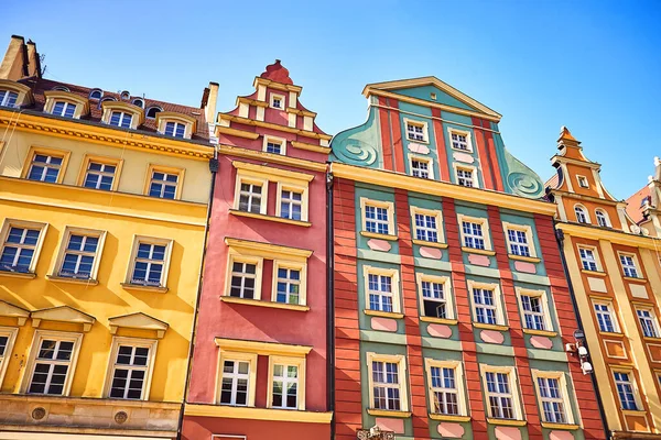 Colorful Houses Market Square Wroclaw Poland — Stock Photo, Image
