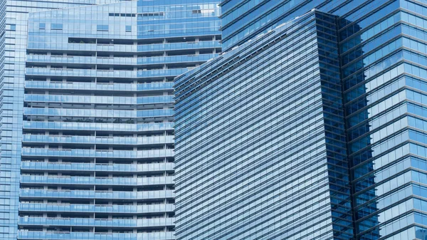 Padrão Exterior Parede Vidro Azul Edifícios Modernos — Fotografia de Stock