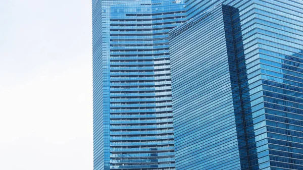 Padrão Exterior Parede Vidro Azul Edifícios Modernos — Fotografia de Stock