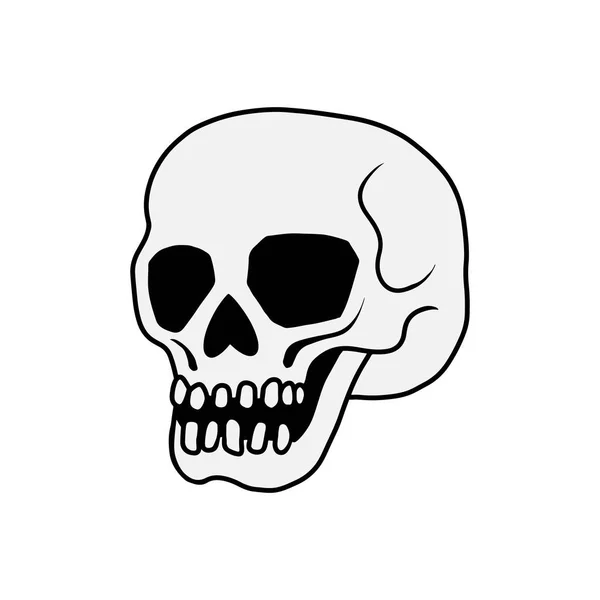 Cartoon vector skull. Skull Tattoo. Skull illustration. — Stock Vector