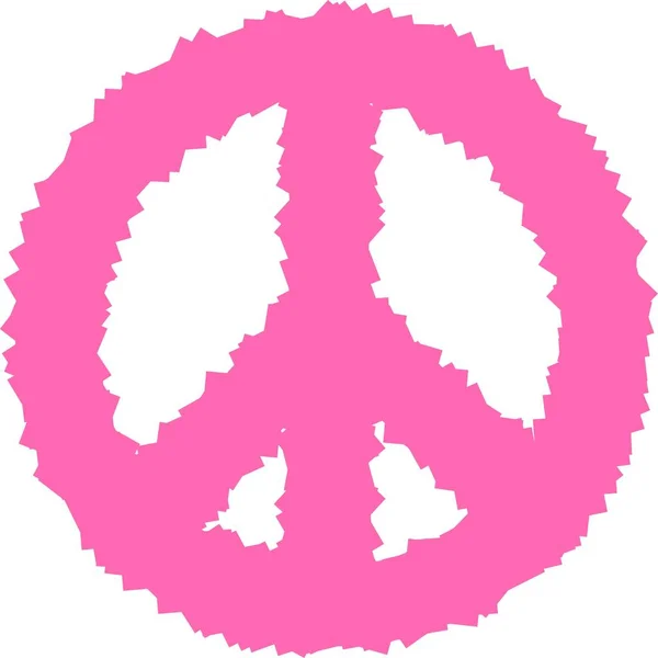 Peace Hippie Symbol gribouille art. Liberté, spiritualité, occultisme, textile art. Illustration vectorielle pour t-shirt print.Vector — Image vectorielle