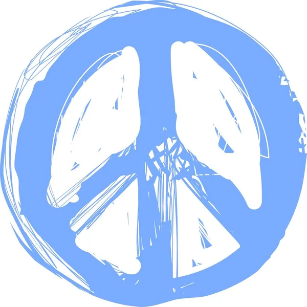 Paz Hippie Symbol doodle art. Liberdade, espiritualidade, ocultismo, arte têxtil. Ilustração vetorial para impressão de camiseta.Vetor — Vetor de Stock