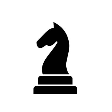 Strategy icon. Management. Chess horse vector on white background. Office, team, analysis. flat design style.