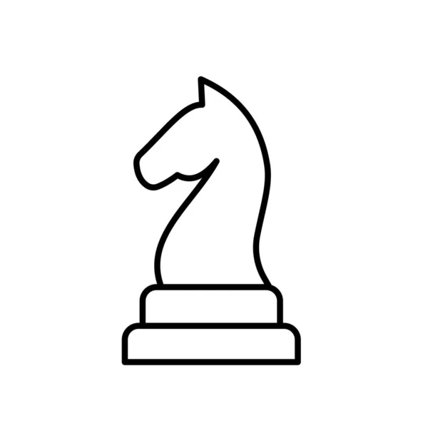 Strategy icon. Management. Chess horse vector on white background. Office, team, analysis. outline design style.