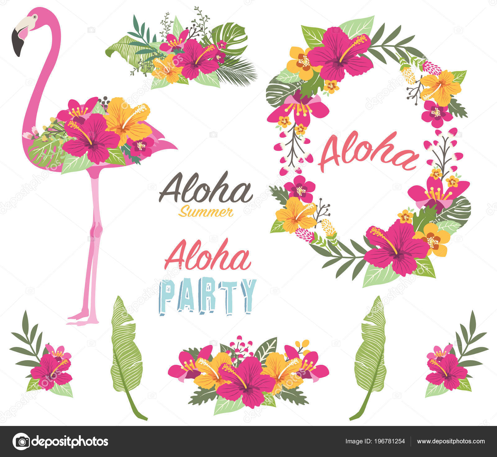 50 Aloha イラスト Free Illustration Material
