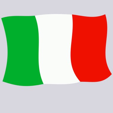 İtalya bayrağı ile düğmesi. Mutlu İtalya gün arka plan. Bayrak ile parlak illüstrasyon.