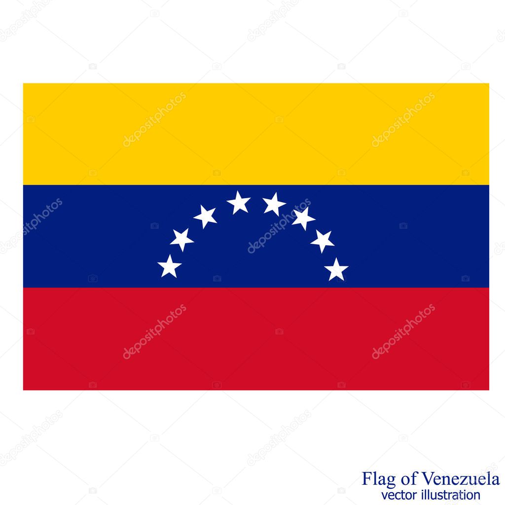 Banner with flag of Venezuela. Vector.