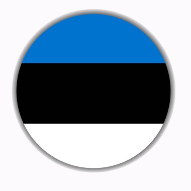 Estonya bayrağı ile düğme.