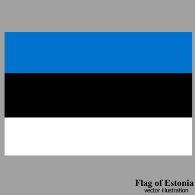 Estonya bayrağı ile afiş. Vektör.