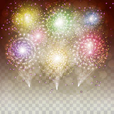 Havai fişek kırmızı arka plan.