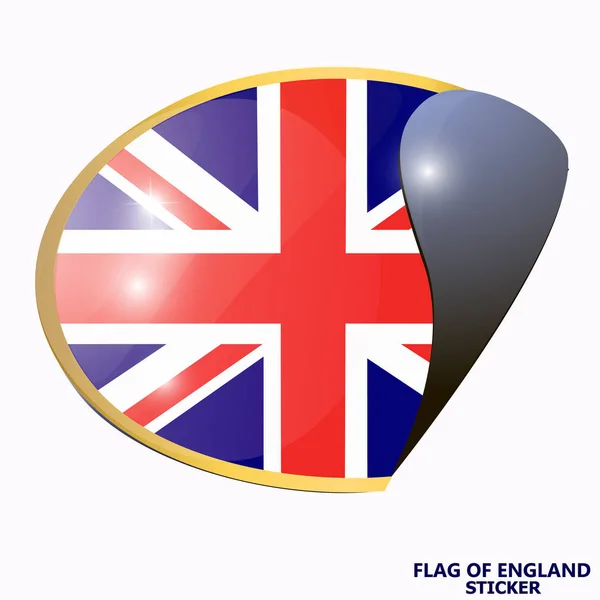 Sticker with flag of England. Happy England day background.