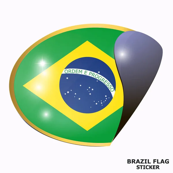 Sticker of Brazil. Illustration