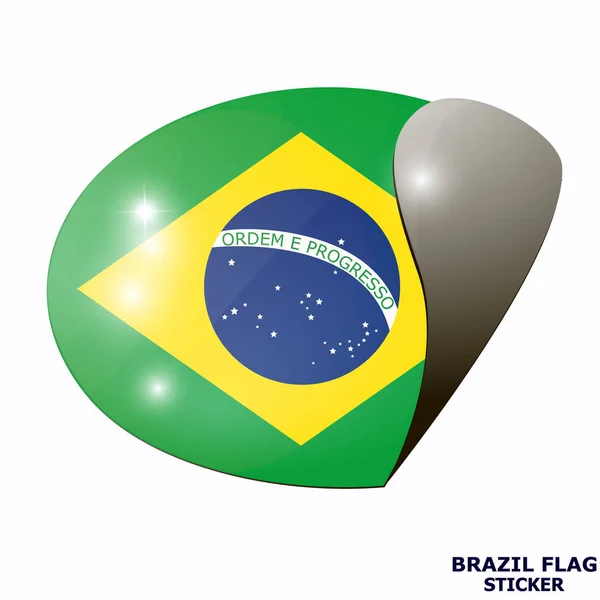 Sticker of Brazil. Illustration