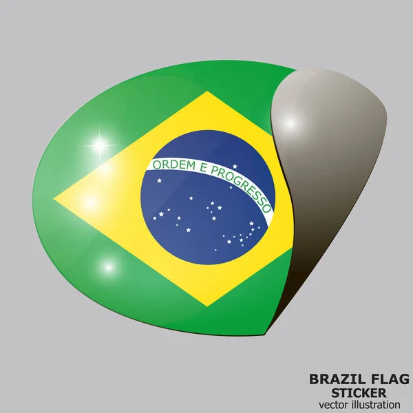 Sticker av Brasil. Vektorillustrasjon – stockvektor