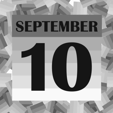 10 Eylül simgesi. Önemli bir gün planlamak için. Bayramlar ve özel günler için pankart.