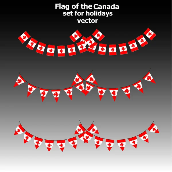 Flag of Canada set. Vector illustration