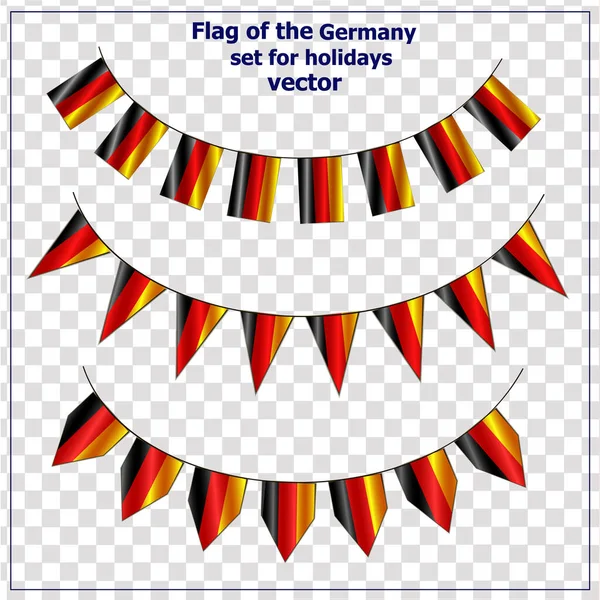 Bright set with flags of Germany for holidays. Happy Germany day flag. Colorful collection with flags. — Stock Vector