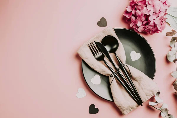 Valentines day or wedding meal background.