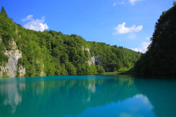 Plitvice Lake Croatia Lying Southern Part Maa Kapela Mountains Part Royalty Free Stock Photos