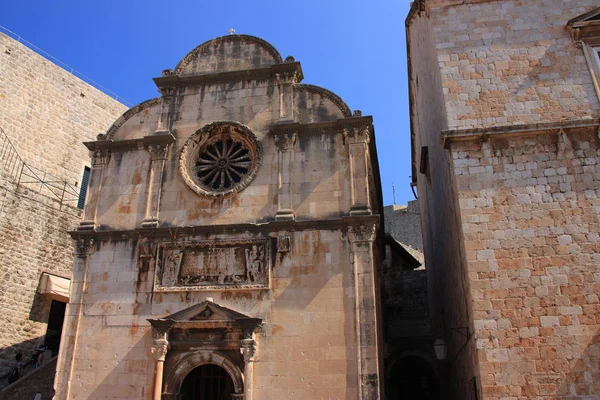 Croatia - the Renaissance church of the Savior in Dubrovnik erected by the Senate of the Republic of Dubrovnik in 1520 - 1528 as a votive offering for saving the city from the earthquake which then hit the area. The next earthquake in 1667 did not