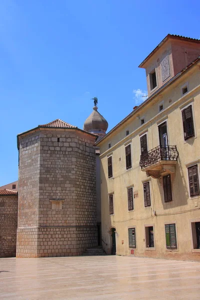 Croatia Historic Buildings Kamplin Square Krk City South Island Krk — Stock Photo, Image