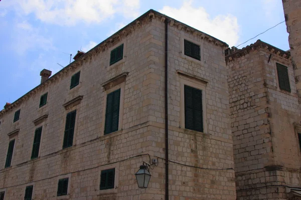 Croatie Appartements Historiques Dubrovnik Sur Rue Principale Vieille Ville Stradun — Photo