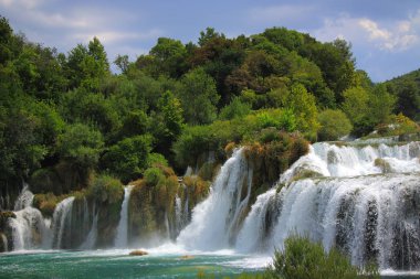 Şelalenin Skradinski Buk Hırvatistan Krka Milli Parkı.