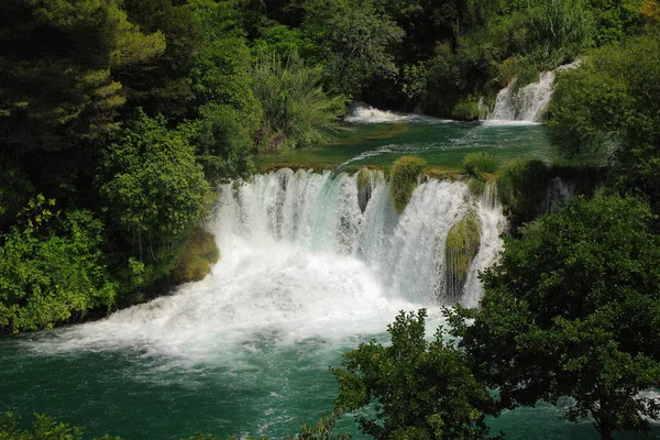 Waterfall Skradinski Buk Krka Nasjonalpark Kroatia – stockfoto