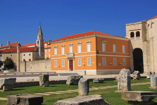 Kroatië Zadar Resten Van Het Romeinse Forum Het Plein Voor — Stockfoto