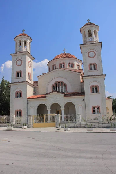 New church of St. Demetrius in Berat in southern Albania built with the support of Greece and Russia (photo was taken in August 2019).