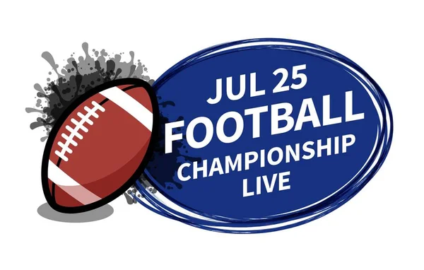 Vektör Amerikan futbolu rugby sporu skor tablosu fotokopi reklamı için sahne arkası. Pankart, broşür, poster, TV konsept tasarım fırça karalama düz stil izole illüstrasyon.