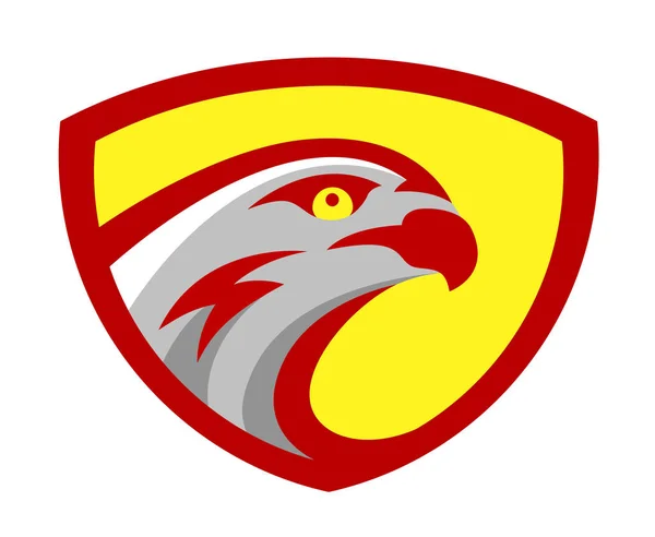 Vector Șoim Sau Șoim Cap Sport Logo Mascota Design American — Vector de stoc