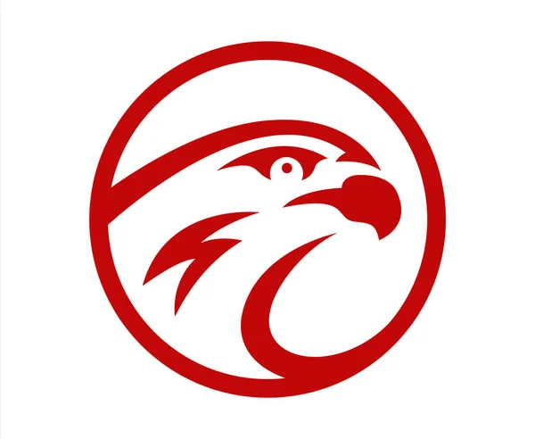 矢量猎鹰或鹰头运动标志吉祥物的设计 美国野鹰抽象喙符号符号概念 — 图库矢量图片