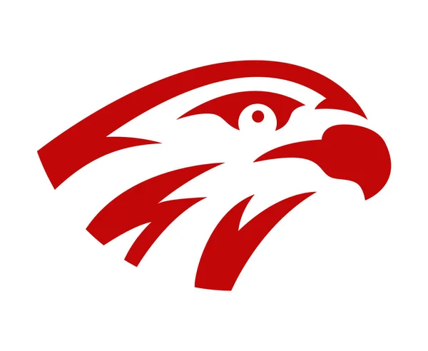 Vettore Falco Falco Testa Sport Logo Mascotte Design American Wild — Vettoriale Stock