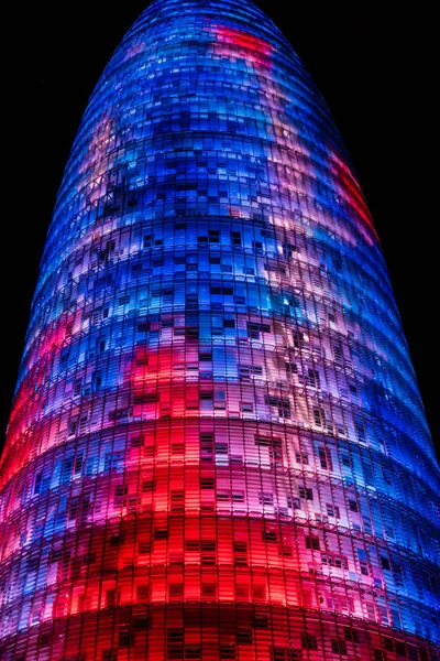 Τον Πύργο Agbar Δόξες Torre Από Βαρκελώνη Στην Ισπανία — Φωτογραφία Αρχείου