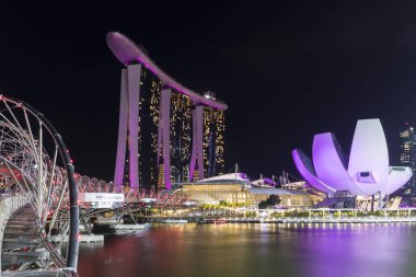Singapur şehir, Marina Bay, Kongre Merkezi ve büyük tekerlek