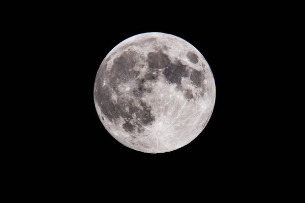 Full moon from Paris sky in summer