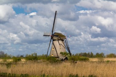 Doğal yel değirmenleri Roterdam Hollanda için kapalı