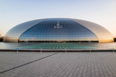 Beijing ulusal merkezi sahne sanatları, gün batımında, Çin