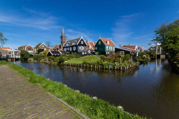 Köy Marken Hollanda Panoramik Çekim — Stok fotoğraf