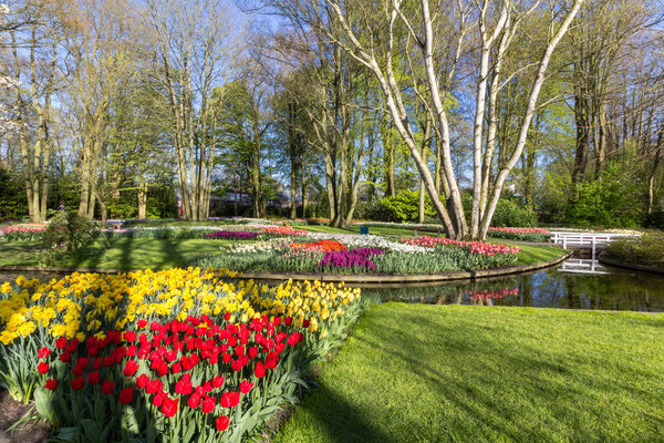 Keukenhof parks and garden near Amsterdam in Netherlands