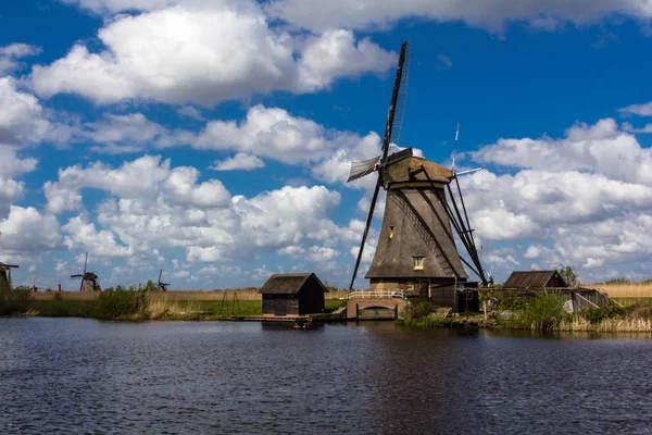 Kinderdijk Windmills Closed Roterdam Netherlands — Stock Photo, Image