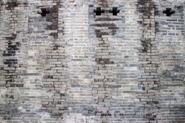 Geleneksel gri tuğla duvar