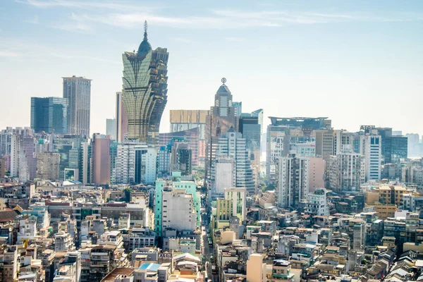 Stadsgezicht Van Macau Stad Skyline Van Oude Nieuwe Architectuur — Stockfoto