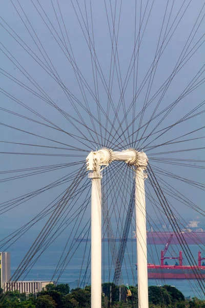 Centro Singapur Marina Bay Big Wheel — Foto de Stock