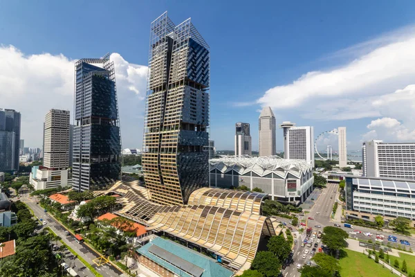 Singapore Downtown South Beach Tower Och Marriott Hotel — Stockfoto