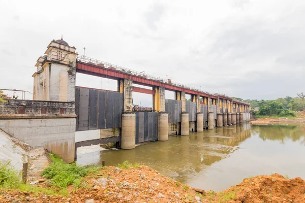 Pouur maintenance of dam infrastructure in India such as the Bhoothathankettu Barriage Dam from Kerala, India