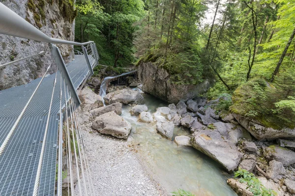 Cachoeiras Shwangau Seu Castelo Neuschwanstein Tophill — Fotografia de Stock